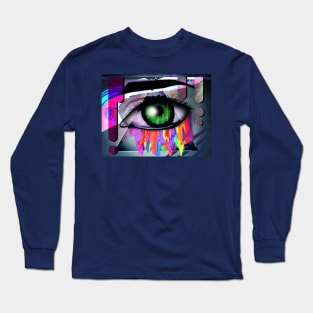 one eye space drip Long Sleeve T-Shirt